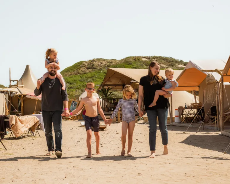 Gezinnen met kinderen op Beachcamp